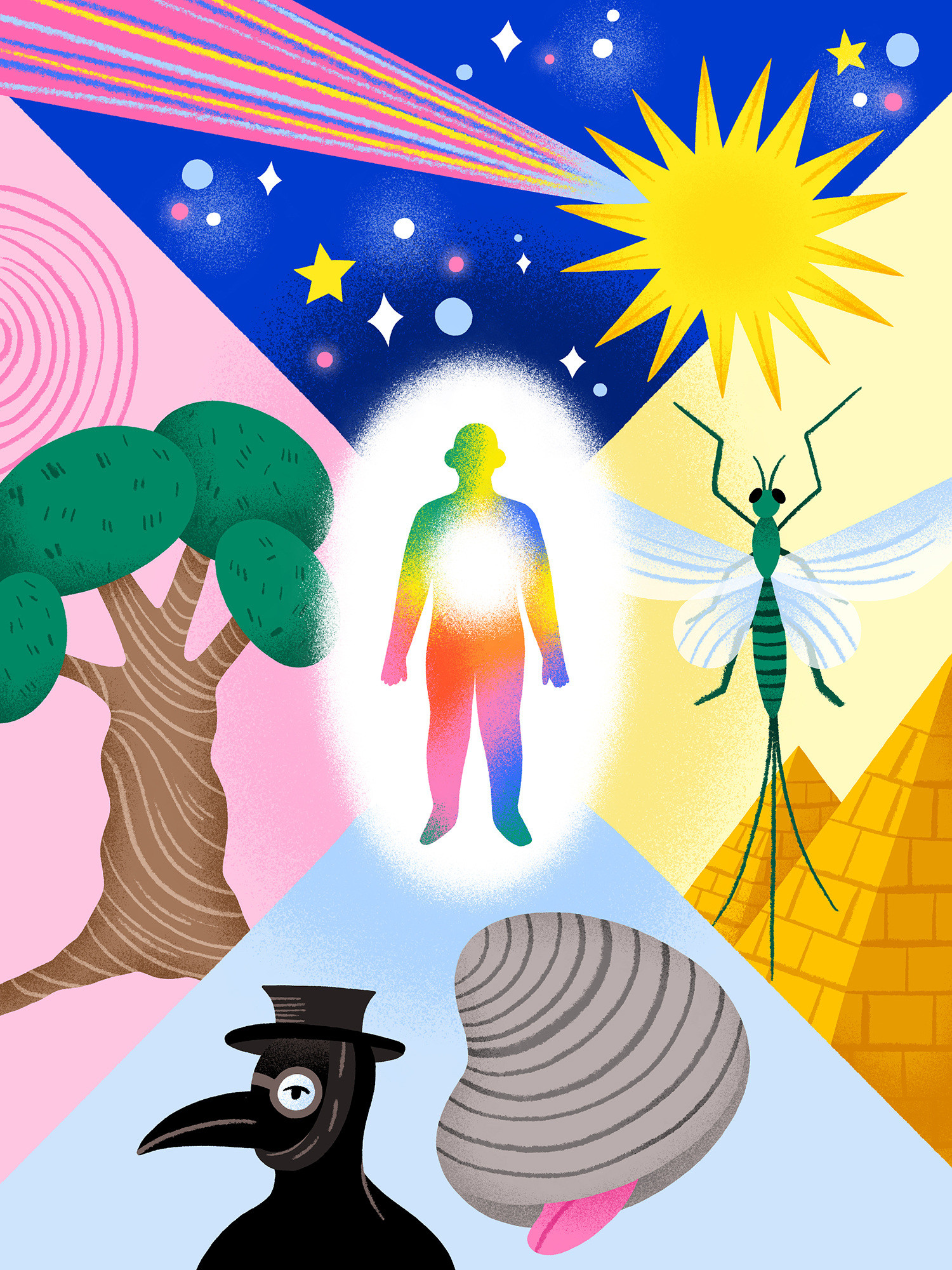 illustration Exploration ésotérique à travers l'univers et la nature